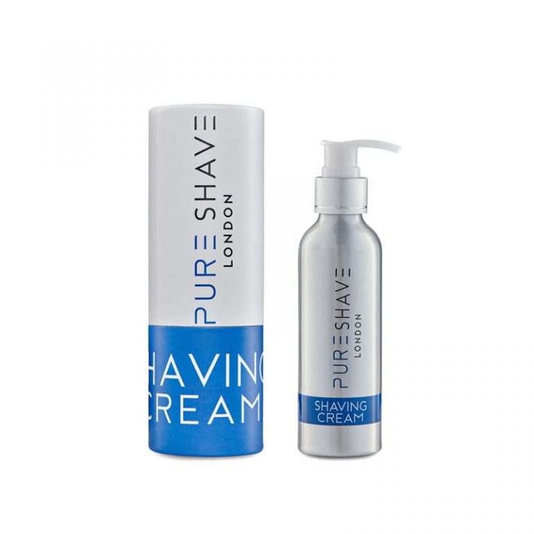 Pure shave 150ml refillable bottle and packaging tube