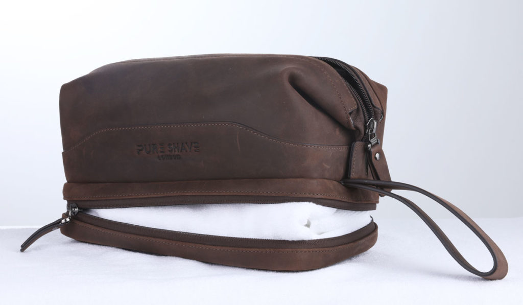 leather washbag