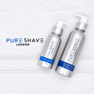 Pure Shave Luxury Starter Set   -  (Shaving Cream, Moisturiser and towel)