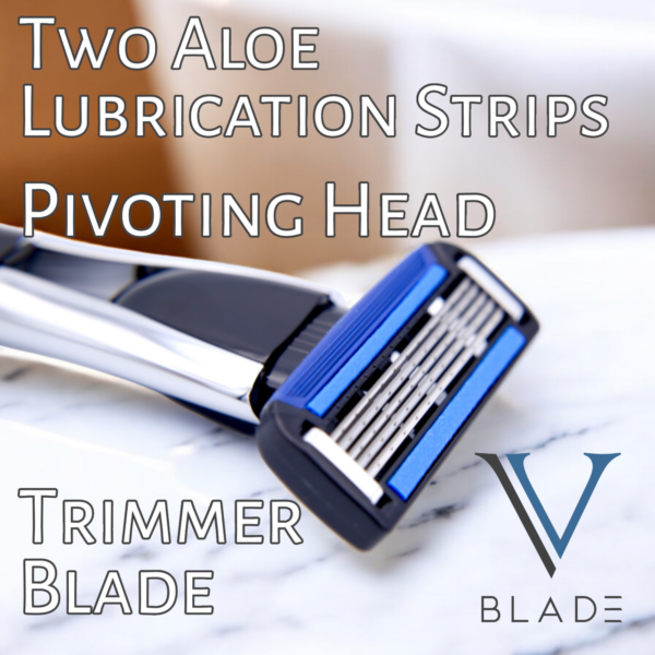 Pure Shave V-Blade Razor & 4 Refill Cartridges - Image 3