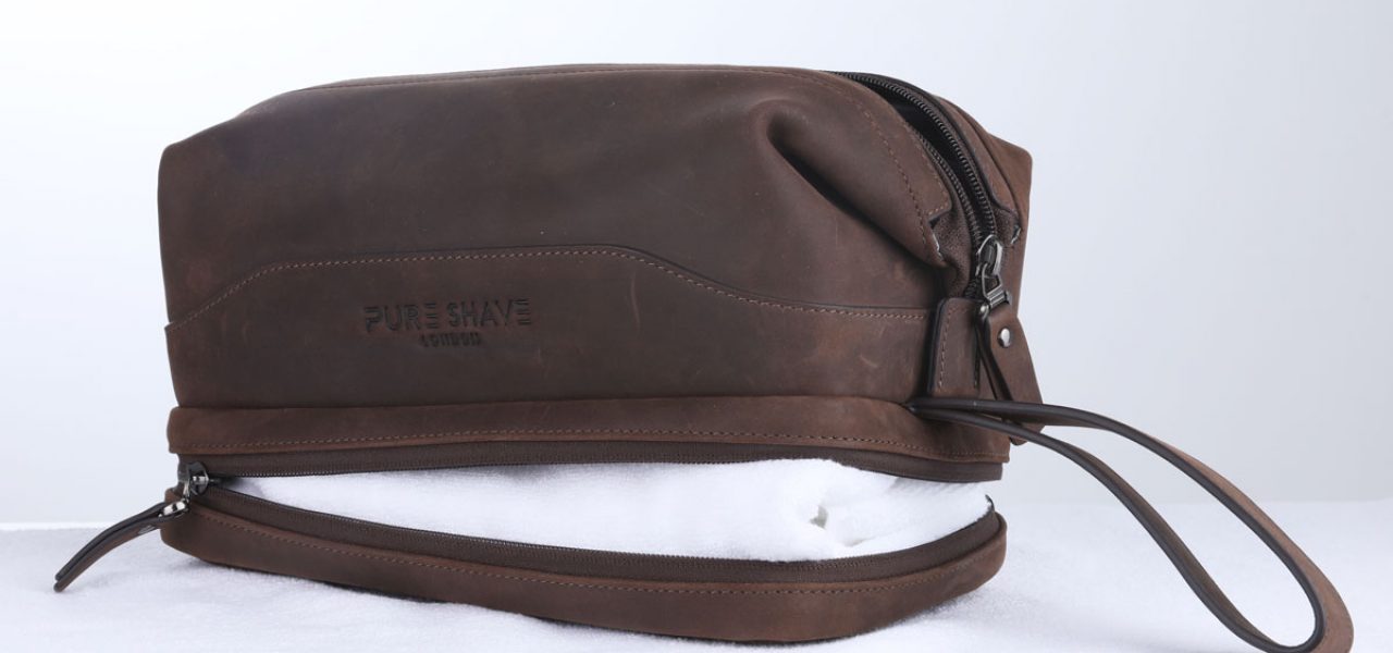 leather washbag